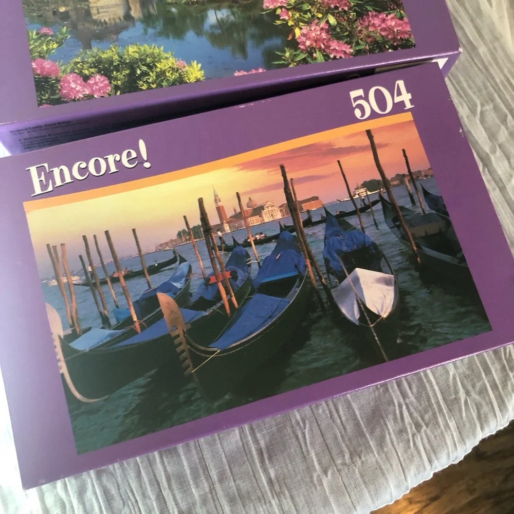 ENCORE lot of 2 puzzles VENICE & FRANCE 504 pieces 1 NWT & 1 opened